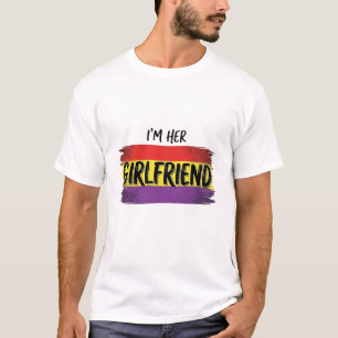 Camiseta Vetorial Arco-íris Orgulho da Namorada De