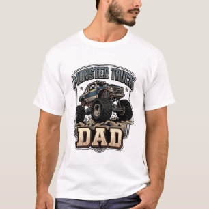 Camiseta Vetorial Vintage de Pai de Caminhão Monst