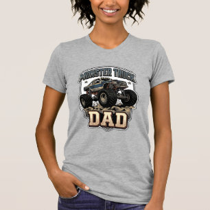 Camiseta Vetorial Vintage de Pai de Caminhão Monst