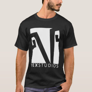 Camiseta Vex o t-shirt branco do logotipo dos estúdios