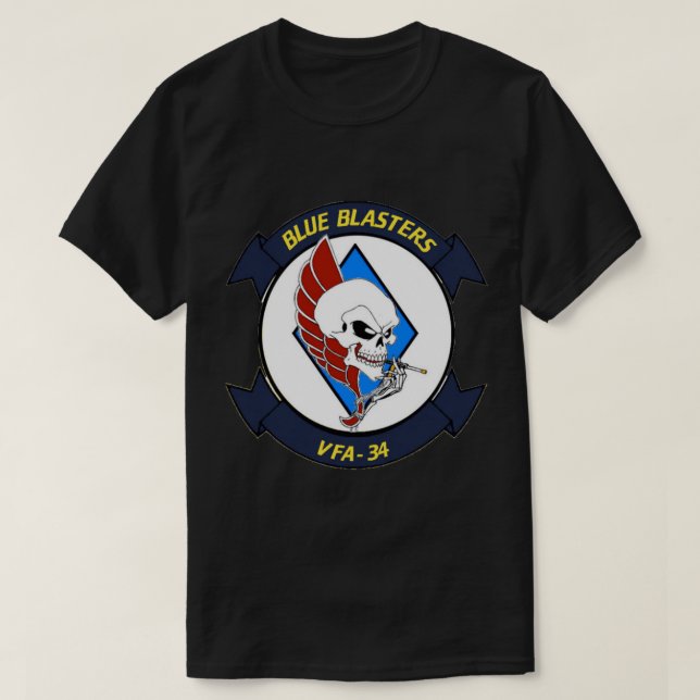 Camiseta VFA-34 Blue Blasters Patch Essential T-Shirt (Frente do Design)