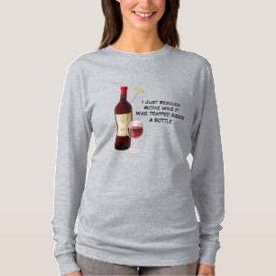 Camiseta Vgarrafa de vinho e ilustração de vidro T-Shirt