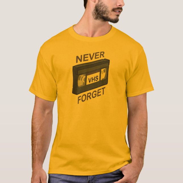 Camiseta VHS, nunca esquece (Frente)