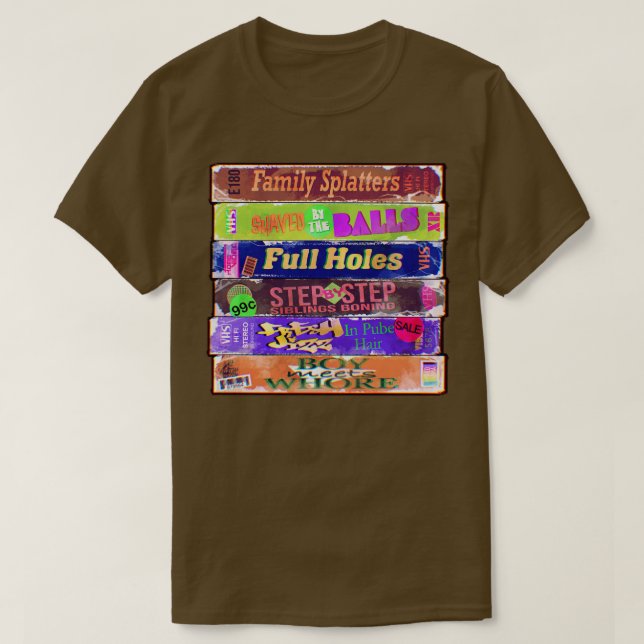 Camiseta VHS para adultos dos anos 90 (Frente do Design)