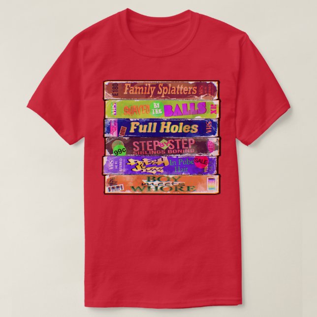 Camiseta VHS para adultos dos anos 90 (Frente do Design)