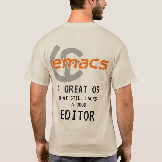 Camiseta VI contra Emacs (Verso)