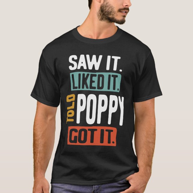 Camiseta Vi Que Gostava Dito Que A Poppy Enganou-Te, Menina (Frente)