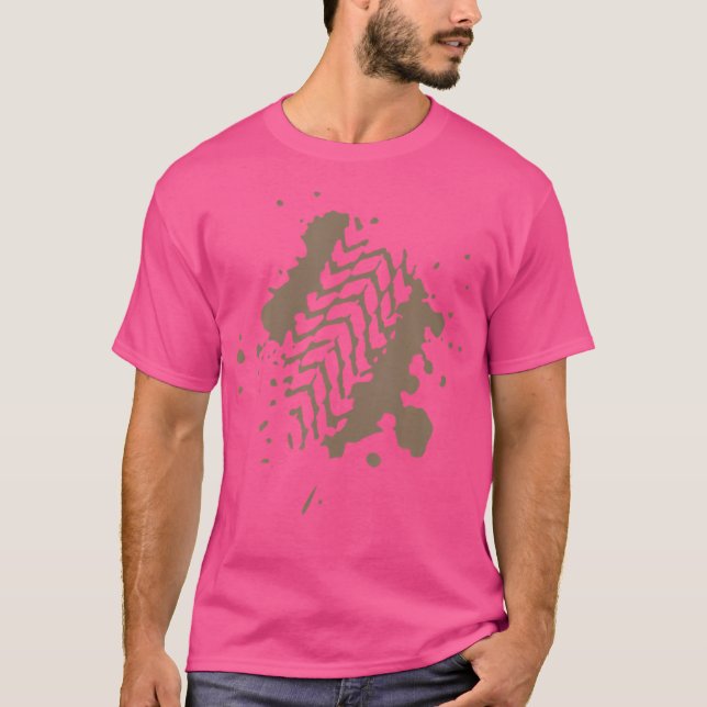 Camiseta Via de Pneus de Lama Natureza Fora da Estrada 4X4, (Frente)