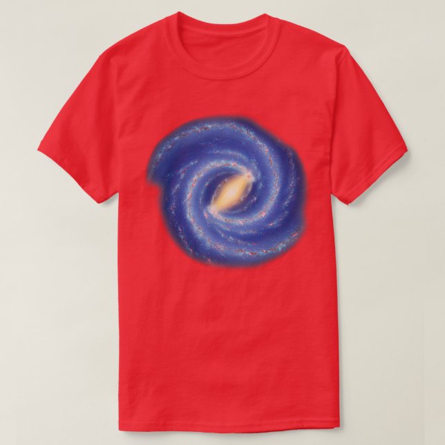 Camiseta Via Látea Galáxia Astronomia Universa do Sistema S (Frente do Design)