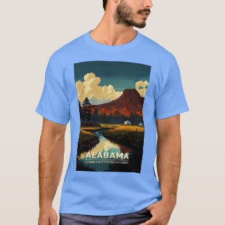 Camiseta Viagem 3 do estado do Alabama