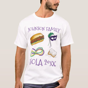 Camiseta Viagem à Família Mardi Gras NOLA New Orleans