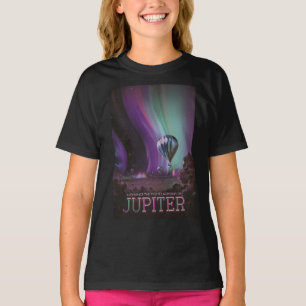 Camiseta Viagem a Júpiter de Balão de Ar Quente sob as Luze