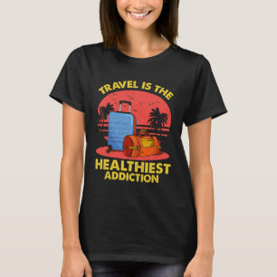 Camiseta Viagem Addicto Adora Viagem e Voa O Mundo Tr