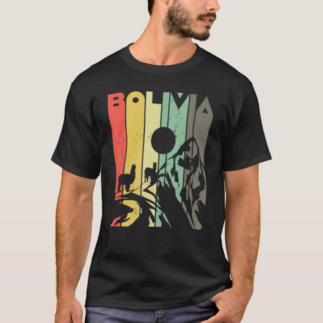 Camiseta Viagem Alpaca La Paz para a América do Sul da Bolí (Frente)