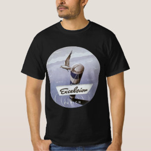 Camiseta Viagem Antiga Hotel Excelsior Zurique Suíça