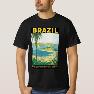 Camiseta Viagem Antiga Rio de Janeiro Brasil Praia Costeira