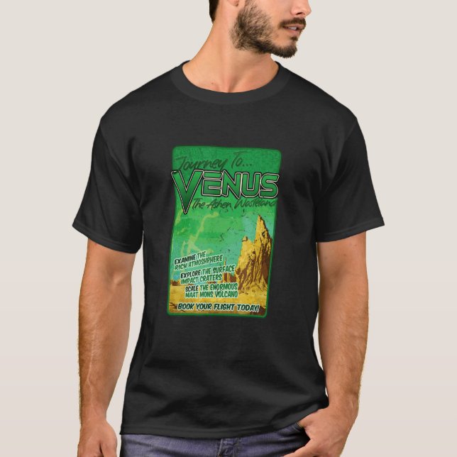 Camiseta Viagem ao Planeta Espacial Retroativo de Vênus (Frente)