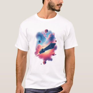 Camiseta Viagem através da nebulosa: Espaço Inspirado na Gr
