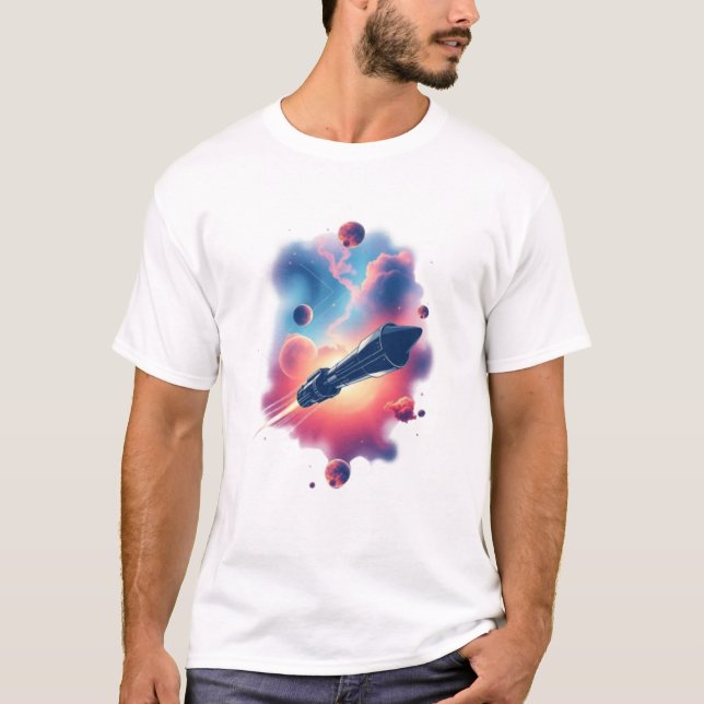 Camiseta Viagem através da nebulosa: Espaço Inspirado na Gr (Frente)