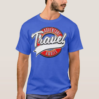 Camiseta viagem aventura aguarda vintage 1