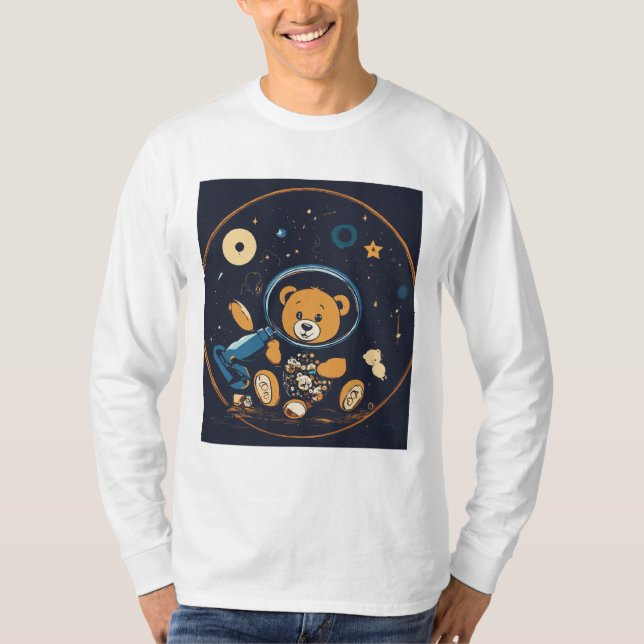 Camiseta Viagem Celestial: Estação Espacial Inspirada na Gr (Frente)