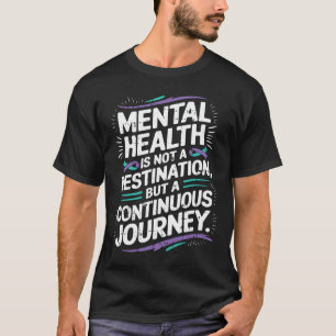 Camiseta Viagem contínua Saúde Mental Sensibilização Suicíd