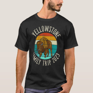 Camiseta Viagem da Família Bison YELLOWSTONE 2023
