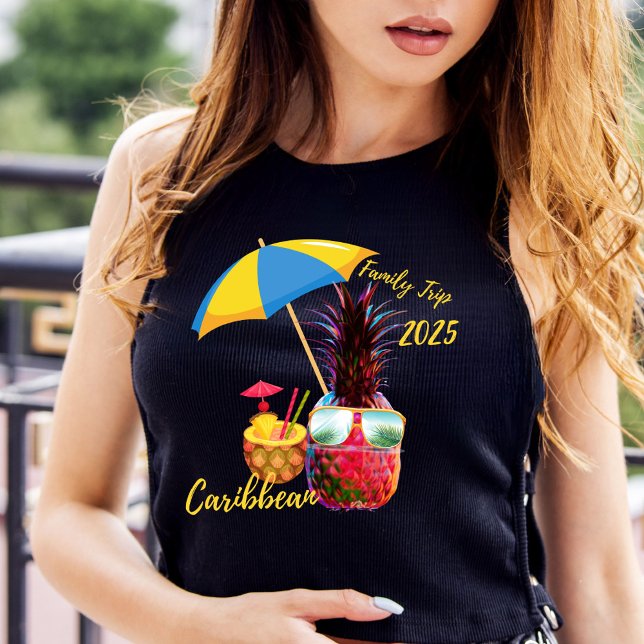 Camiseta Viagem da Família Cruise de Caribe Personalizado 2 (Criador carregado)