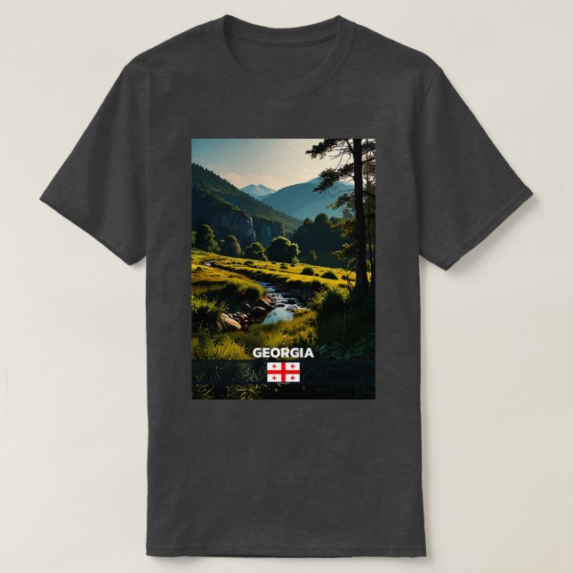 Camiseta Viagem da Geórgia (Frente do Design)