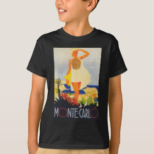 Camiseta Viagem da praia Monte Carlo, Moça Moda