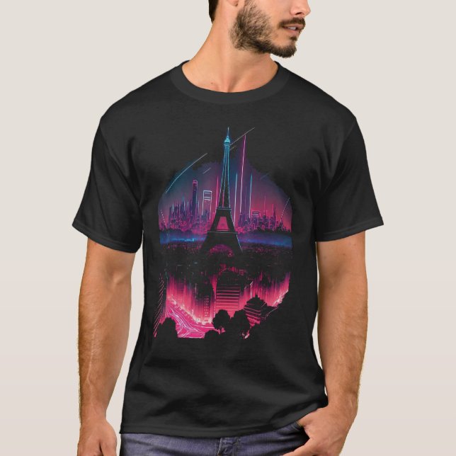 Camiseta Viagem da Torre Eiffel de Paris França (Frente)
