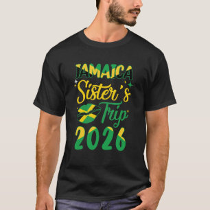 Camiseta Viagem das irmãs Jamaica 2026 com bandeira jamaica