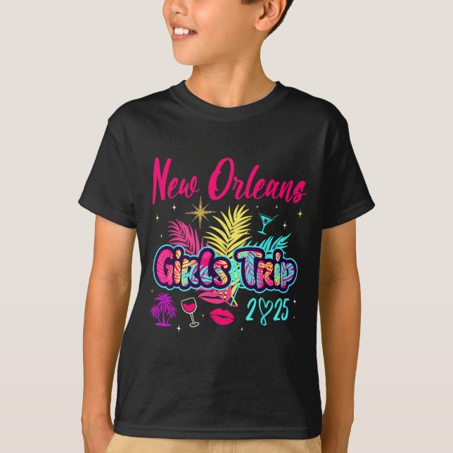 Camiseta Viagem das Meninas de Nova Orleans 2025 Bateria da (Frente)