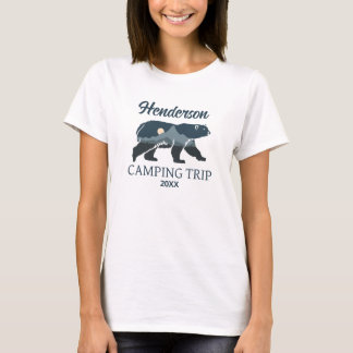 Camiseta Viagem de Acampamento Familiar Personalizada