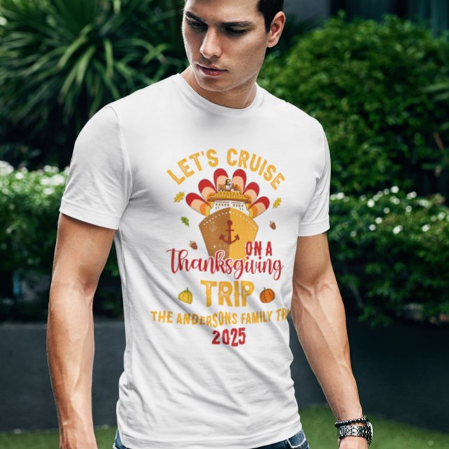 Camiseta Viagem de Ação de Graças de Cruise de vamos (Criador carregado)