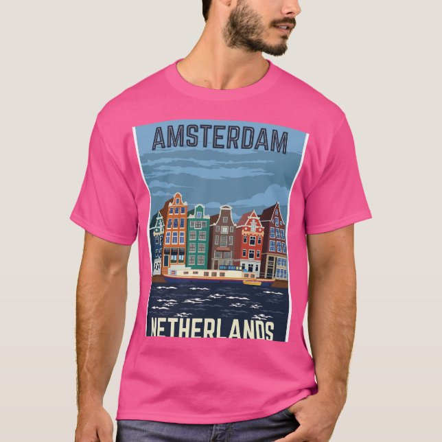 Camiseta Viagem de Amesterdã (Frente)