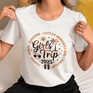 Camiseta Viagem de Amigas Correspondentes Férias de Verão M