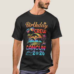 Camiseta Viagem de aniversário em Cancun Férias 2026 Grupo