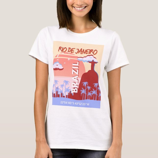 Camiseta Viagem de Arte do Brasil do Rio de Janeiro - Poste (Frente)
