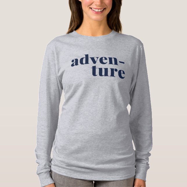 Camiseta Viagem de Aventura e Design de texto de Lover da N (Frente)