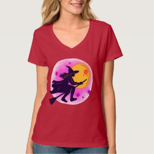 Camiseta "Viagem de Bruxaria - Tee de Vassoura Voadora de H