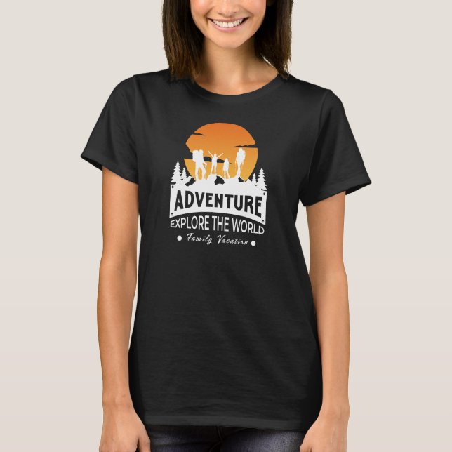 Camiseta Viagem de Caminho Fora de Férias de Aventura (Frente)