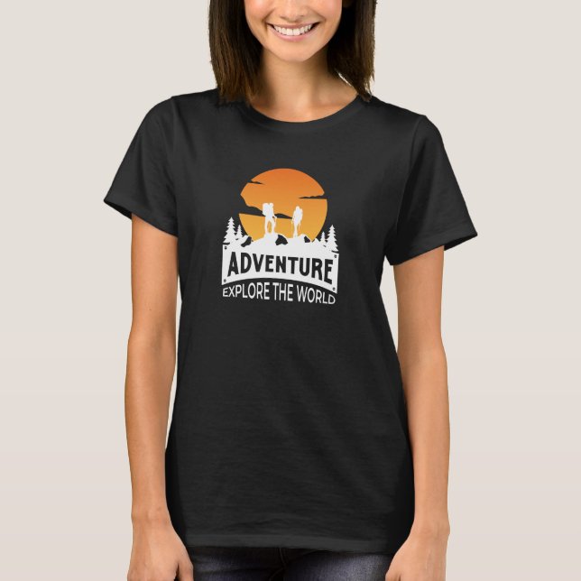 Camiseta Viagem de Caminho Fora de Férias de Aventura (Frente)