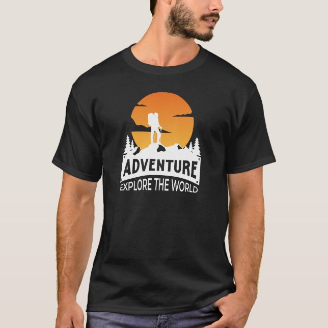 Camiseta Viagem de Caminho Fora de Férias de Aventura (Frente)
