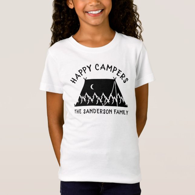 Camiseta Viagem de Campanha da Família Tent (Frente)