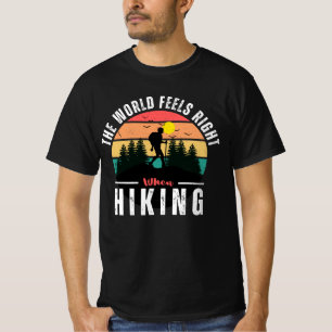 Camiseta Viagem de Campanha de Caminho da Montanha Retro-Bl