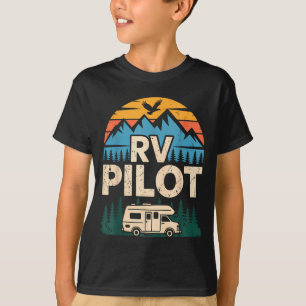 Camiseta Viagem de camping em RV piloto de RV aventura