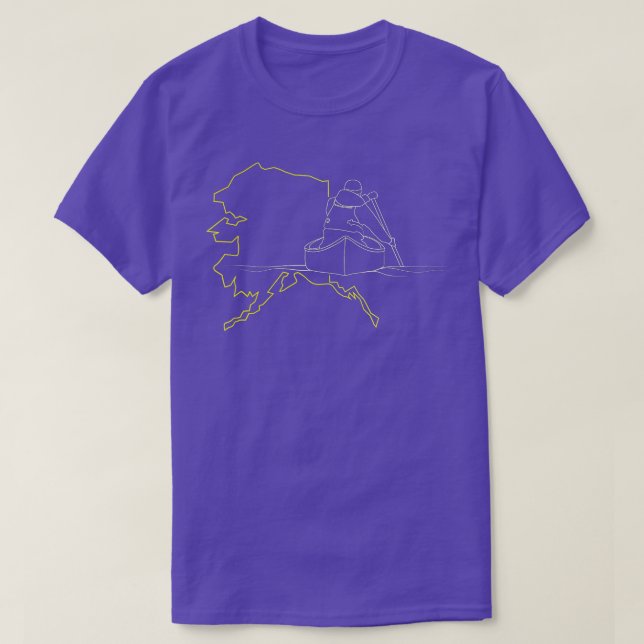 Camiseta Viagem de Canoagem do Alaska (Frente do Design)