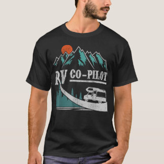 Camiseta Viagem de Carro Divertida RV Co-Piloto Acampamento