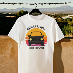Camiseta Viagem de Carro nas Férias de Primavera Pôr do Sol